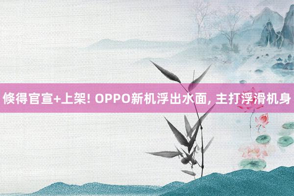 倏得官宣+上架! OPPO新机浮出水面, 主打浮滑机身