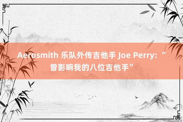 Aerosmith 乐队外传吉他手 Joe Perry: “曾影响我的八位吉他手”