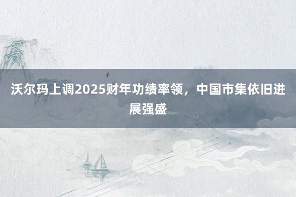 沃尔玛上调2025财年功绩率领，中国市集依旧进展强盛