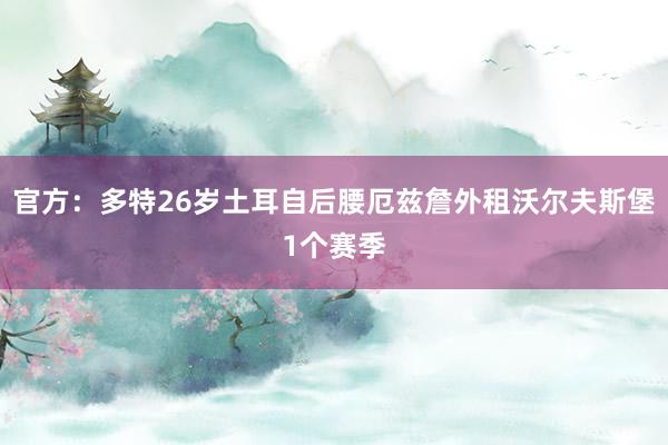 官方：多特26岁土耳自后腰厄兹詹外租沃尔夫斯堡1个赛季