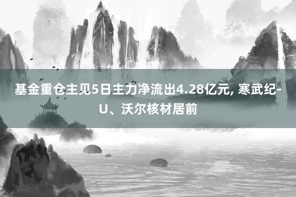 基金重仓主见5日主力净流出4.28亿元, 寒武纪-U、沃尔核材居前