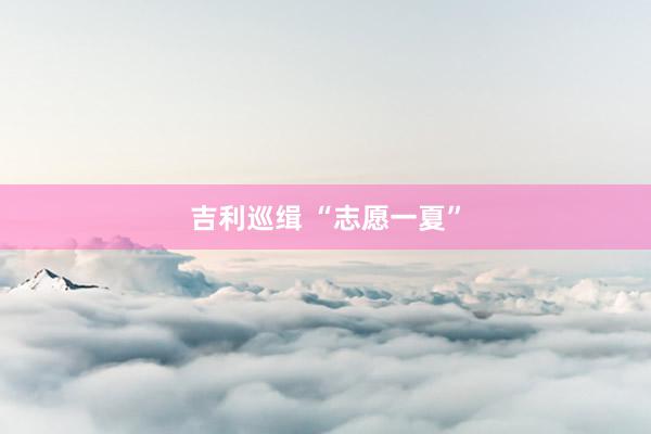 吉利巡缉 “志愿一夏”