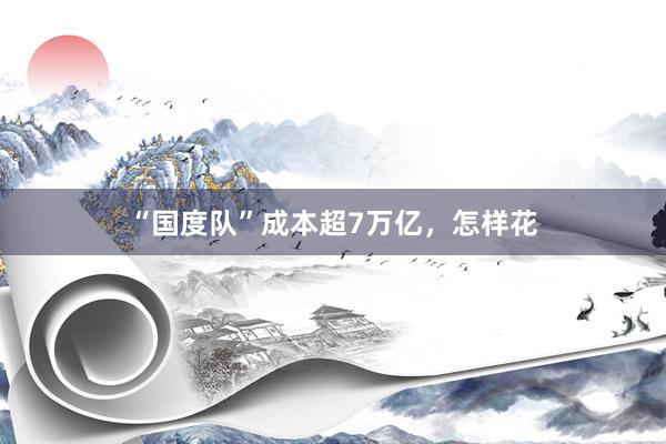 “国度队”成本超7万亿，怎样花